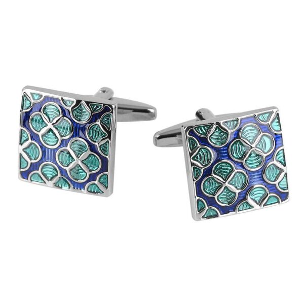 17mm Square Enamel Cufflinks