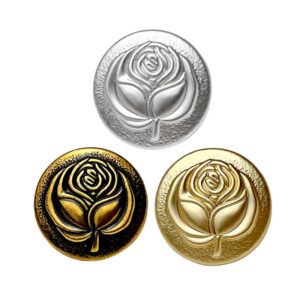 18/23mm Vintage Rose Metal Shank Button for Sweaters 12PCS