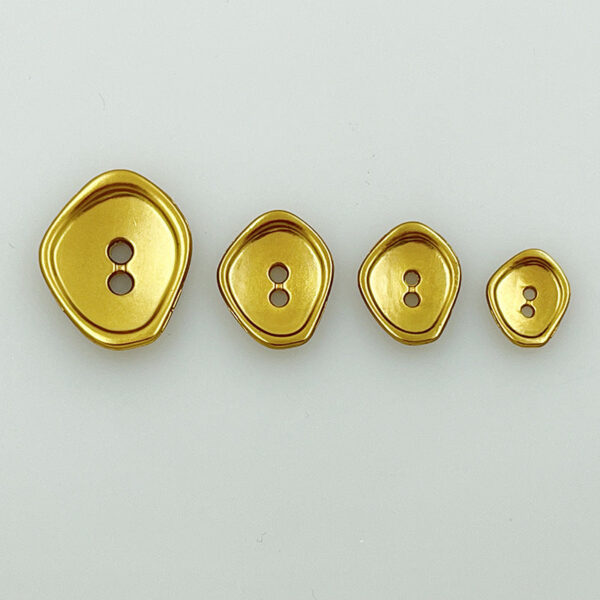 12/15/17/22mm Irregular Metal Buttons with Two Holes 100 Pack - Image 4