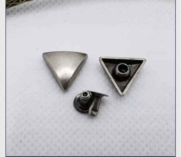 11mm Vintage Silver Triangle Rivets – Antique Zinc Alloy Studs 30 Pack