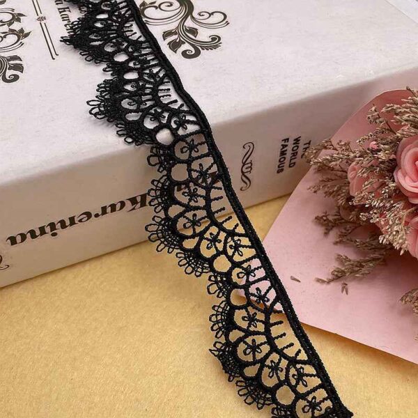 3cm Fine Embroidered Milk Silk Water-Soluble Lace Trim – 10 Yards