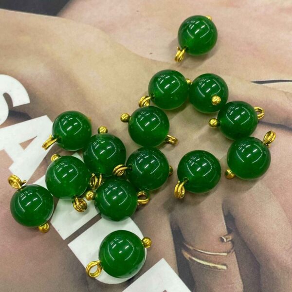 10mm Chinese Style Natural Jade Stone Buttons 20pcs