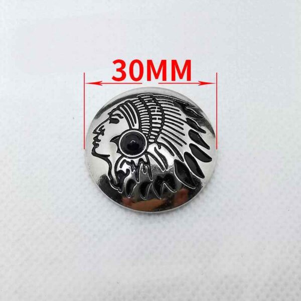 30MM Shiny Silver Alloy Native American Turquoise Screw Rivets 20 Pack