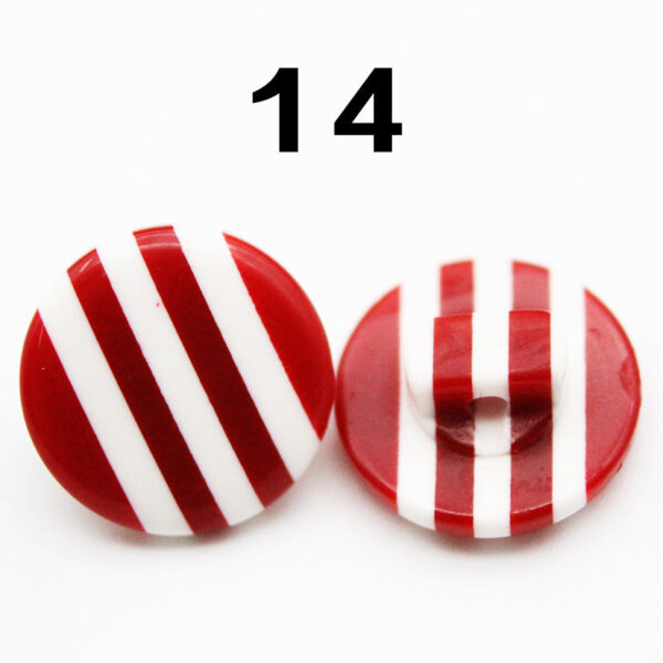 14mm Rainbow Round Shank Striped Resin Buttons for Shirts 50pcs - Image 17