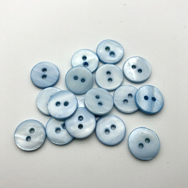12.5mm Two-Hole Flat Shell Shirt Buttons 20pcs - Image 2
