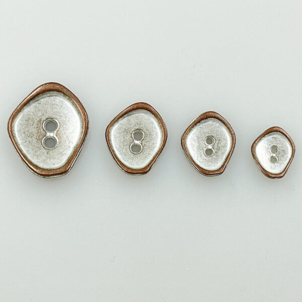 12/15/17/22mm Irregular Metal Buttons with Two Holes 100 Pack - Image 8