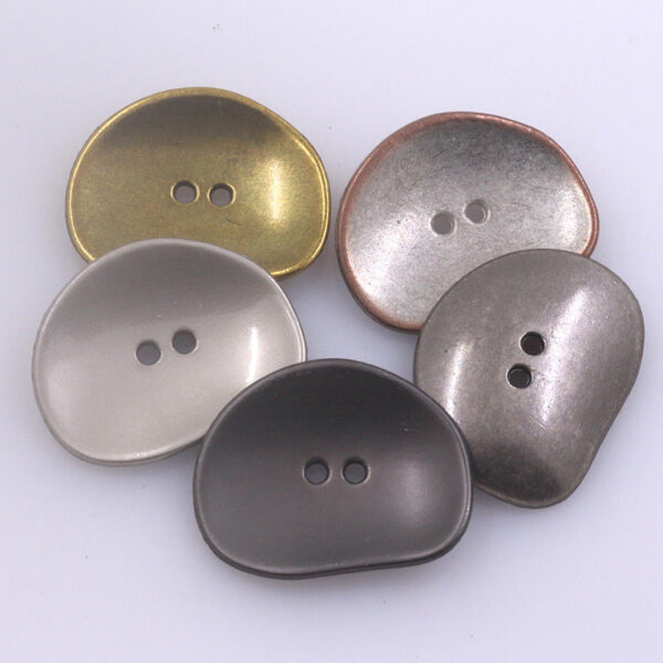 Antique Gold Nickel Irregular Two-Hole Metal Buttons 90 Pack - Image 2