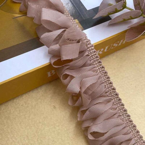 5cm Woven Chiffon Fringe Trim with Tassel Details – 10 Yards