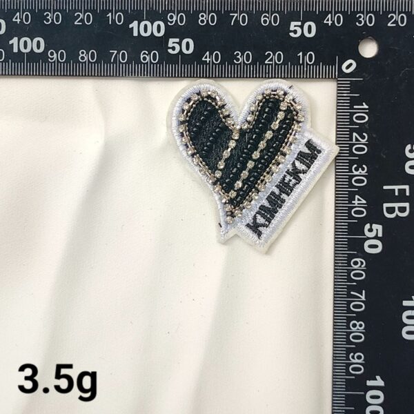 Sunflower and Heart Embroidered Patches with Crystal Accents 10 Pack - Image 6