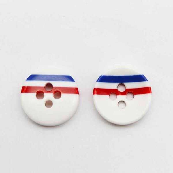 12mm Color Block Round 4-Hole Resin Buttons 100pcs