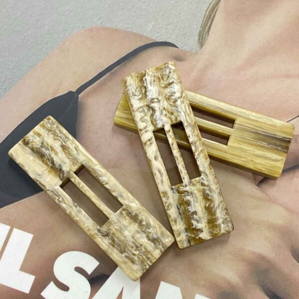 5cm Rectangular Resin 2-Hole Buckle Buttons 20pcs