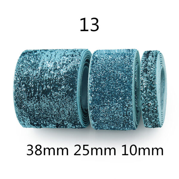 10/25/38mm Gradient Chenille Ribbon with Sparkle 3 Sizes Pack - Image 11