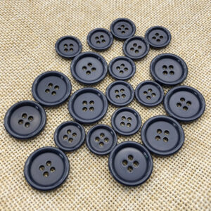 20mm Round 4 Hole Navy Blue Resin Luxury Cuff Buttons 100pcs