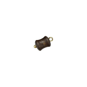 8mm Brown Chinese Hanfu Qipao Concave Cylinder Wooden Buttons 20pcs