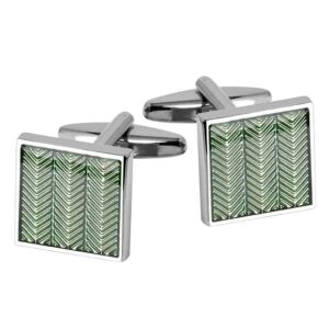 16mm Men's French Cuff Square Cufflinks – Light Green
