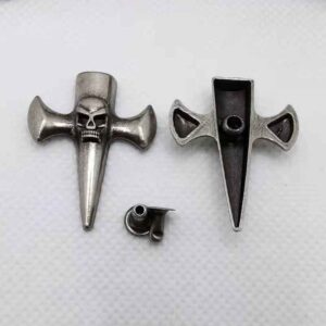 Vintage Silver Skull Cross Rivets Gothic Belt Studs 30pcs