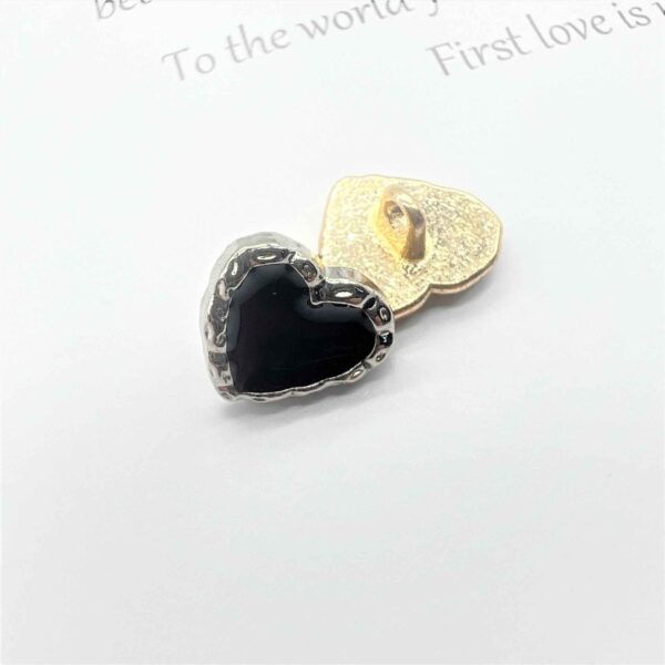 20L (12.5mm) Vintage British-Style Heart Shank Buttons 48 Pack