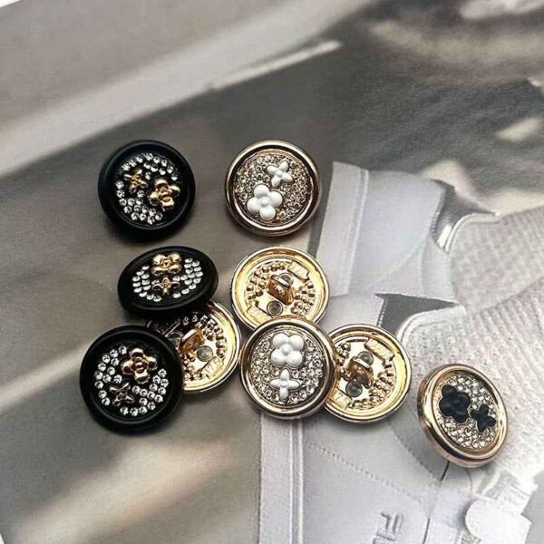 28L/36L/40L Round Two-Tone Metal Shank Sewing Buttons 10pcs