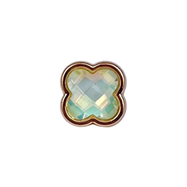Plaid Polished Four-Leaf Clover Metal Buttons for Women Dresses 12pcs - Image 7