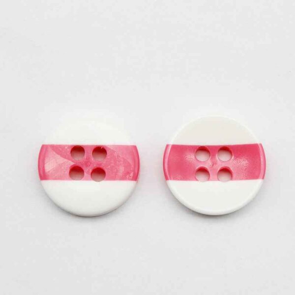 10/11.5/12mm Dual-Tone Round 4-Hole Resin Buttons 100pcs