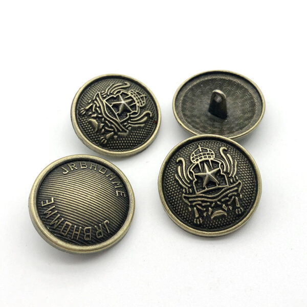 18mm Vintage Bronze Round Metal Shank Coat Buttons 30pcs