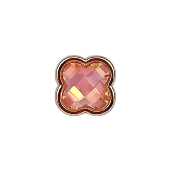 Plaid Polished Four-Leaf Clover Metal Buttons for Women Dresses 12pcs - Image 4