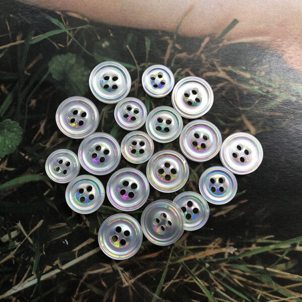 10mm Round 4-Hole Shirt Pearlized Small Resin Buttons 270 Pack - Image 5