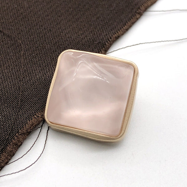23mm Stone Square Women’s Wool Coat Metal Shank Button 12pcs - Image 3