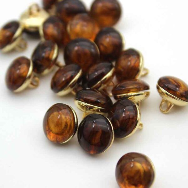11.5-25mm Cat Eye Pearlized Metal Shank Buttons for Sweaters 50 Pack