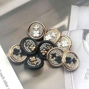 28L/36L/40L Round Two-Tone Metal Shank Sewing Buttons 10pcs