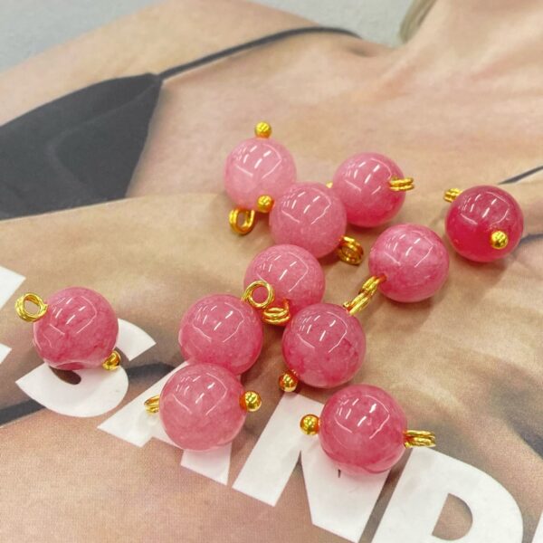 10mm Chinese Style Natural Jade Stone Buttons 20pcs - Image 13