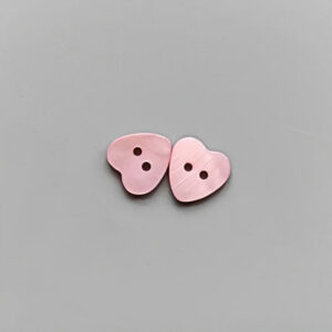 18L Heart Shaped 2-Hole Shirt Buttons for Children's Wear 40pcs
