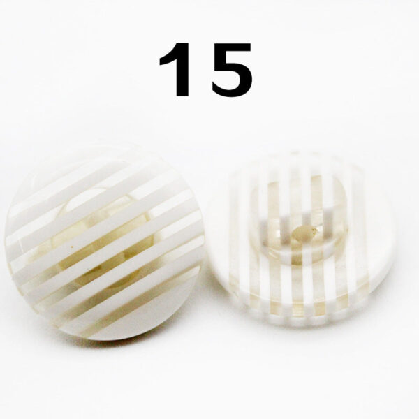 14mm Rainbow Round Shank Striped Resin Buttons for Shirts 50pcs - Image 18