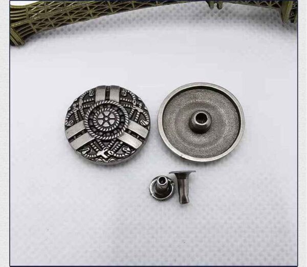 Vintage Silver Sunflower Rivets Antique Alloy Floral Studs 30 Pack