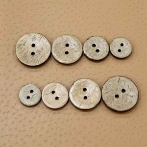 Vintage 9-30mm Coconut Shell Button with Two Holes 200ps