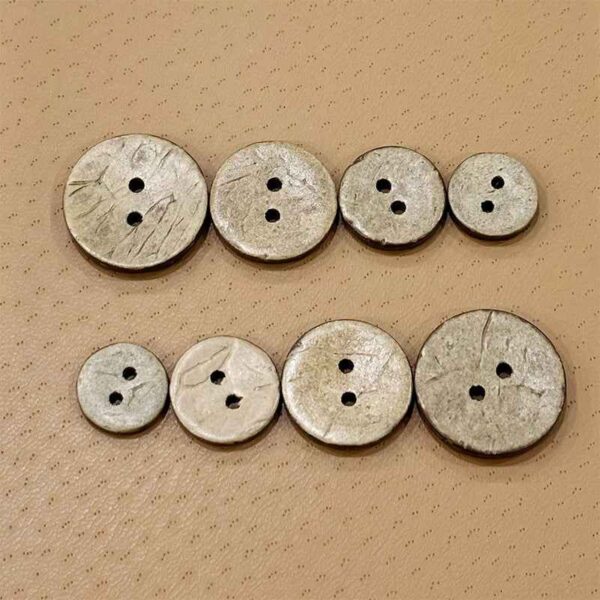 Vintage 9-30mm Coconut Shell Button with Two Holes 200ps