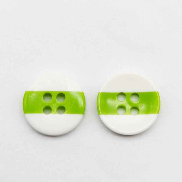 10/11.5/12mm Dual-Tone Round 4-Hole Resin Buttons 100pcs