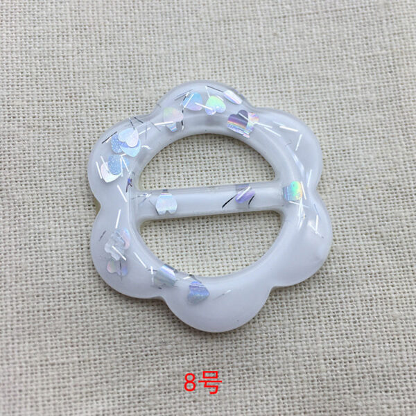 25mm Adjustable Flower Resin Buckle Button for T-Shirts Scarves 10pcs - Image 11