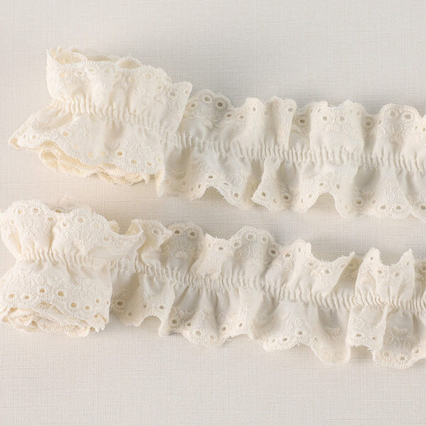 45/50mm 3D Double-Sided Cotton Pleated Lace Trim 5 Yards - Image 8