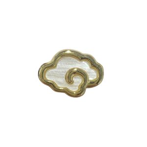Gold Auspicious Cloud Stone Texture Metal Shank Buttons 20pcs