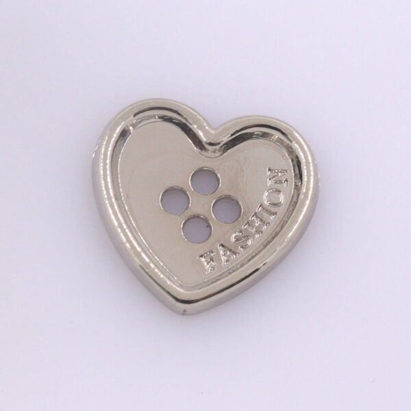 Heart Shaped Metal Buttons Four Holes for Clothing Knitwear 96 Pack - Image 6