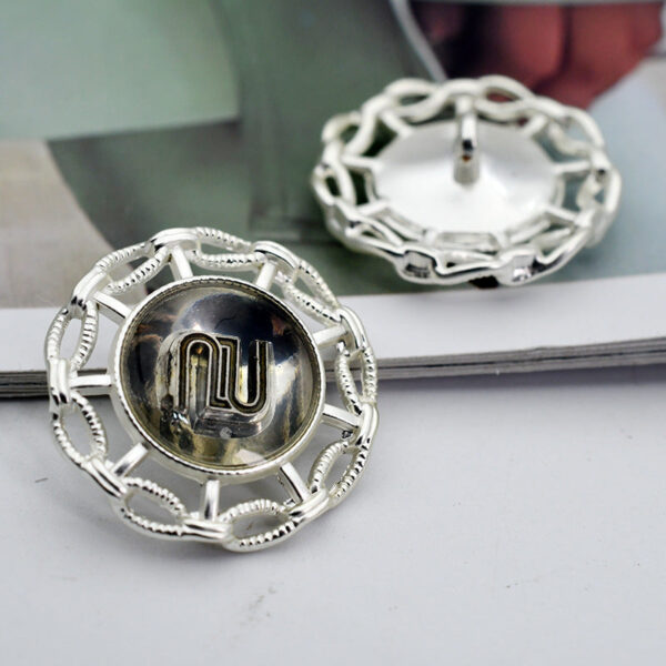 18/23mm Letter M Metal Shank Buttons for Suits and Coats 10pcs - Image 5