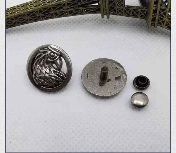 Vintage Silver Eagle Rivets – Antique Alloy Studs for Punk 40 Pack