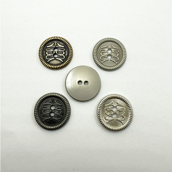 12/15/18mm Vintage Metal Buttons Two Holes for Coats Jackets 96 Pack - Image 3
