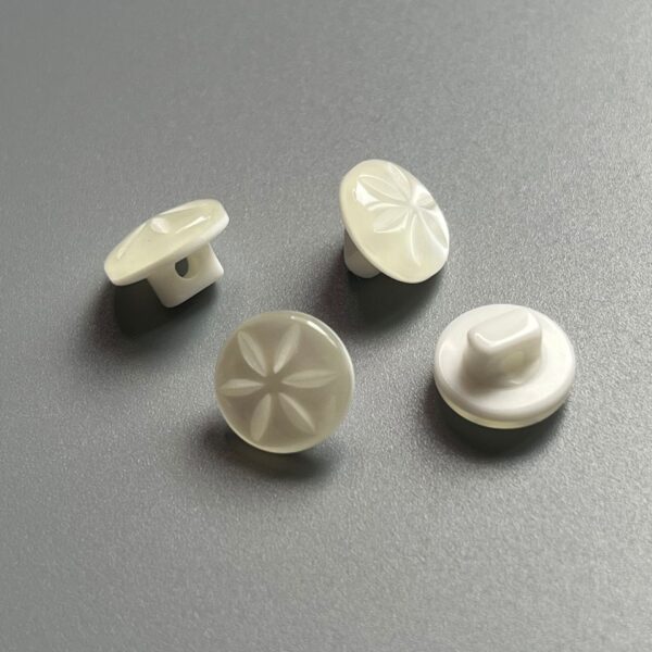 10mm Pearlized Resin Shank Buttons for Cardigans Knitwear Shirts 40pcs - Image 3