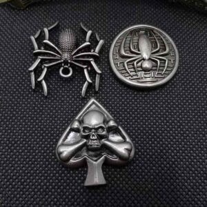 Vintage Silver Punk Spider Claw Rivets Stud Button 18 Pack(3 Styles)