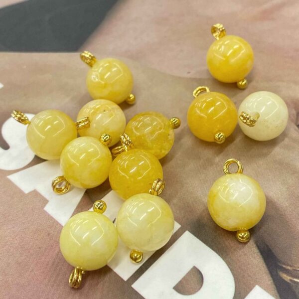 10mm Chinese Style Natural Jade Stone Buttons 20pcs