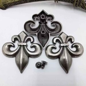 Vintage Chrome Heart Rivets Antique Silver Zinc Alloy Studs 20pcs