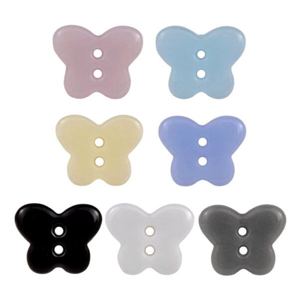 Butterfly Ceramic Buttons Perfect for Kids’ Shirts & Knitwear 20pcs