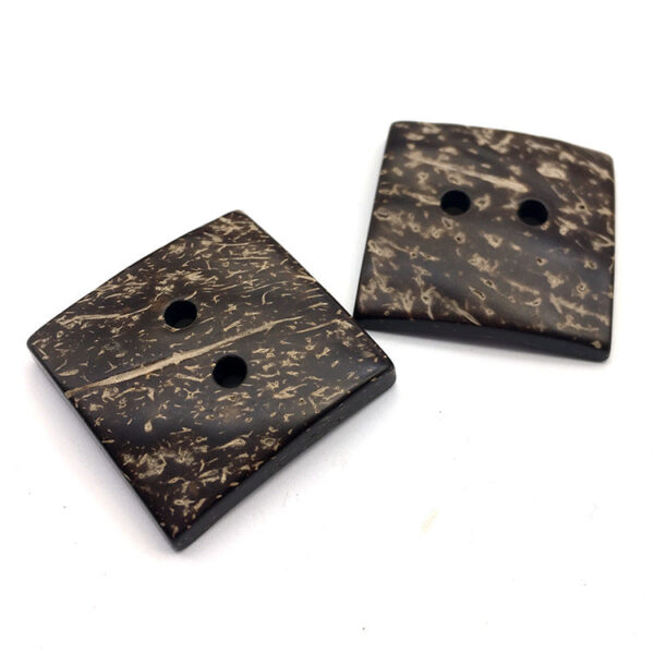 10-54mm Extra Large Coconut Shell Square Two Hole Buttons 30pcs - Image 5